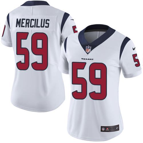Women Houston Texans #59 Mercilus  white Nike Vapor Untouchable Limited NFL Jersey